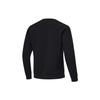 Li Ning Plain Round Neck Pullover Knitted Sweatshirt Men Sweatshirts Black AWDU057-1