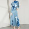 2024 Spring/Autumn Women's High-End Retro Pleated Two-Piece Skirt Suit