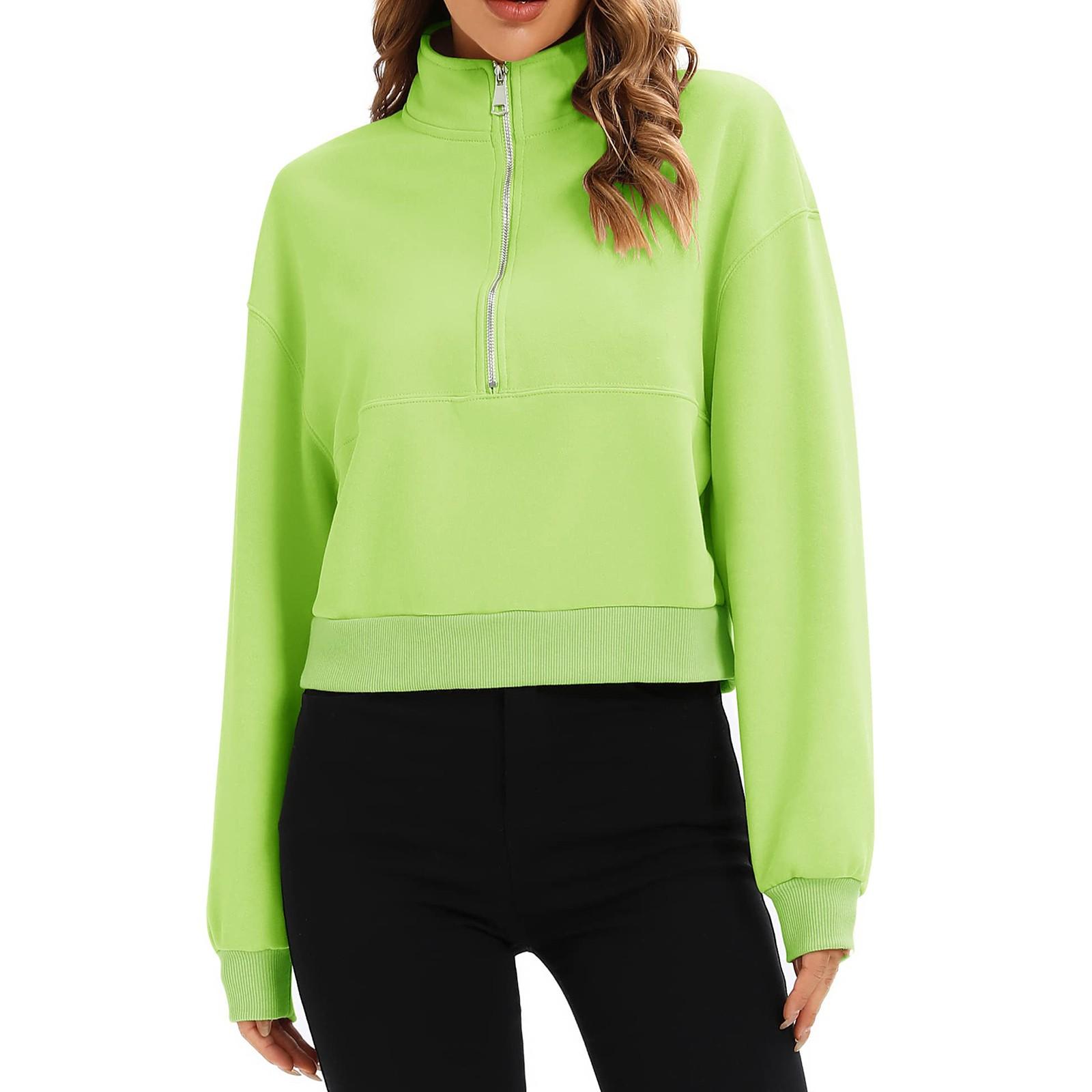 

Женские толстовки большого размера, флисовые толстовки, свитера с длинными рукавами, пуловер, осенняя одежда M зелёный