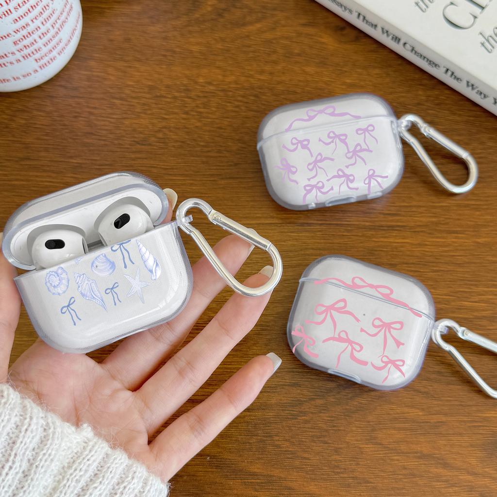 Pink Bow Designed Case For AirPods 4 3 1 2 Gen Earphone Protecitve Case For AirPods Pro2, Pro3,Pro Cover with Accessory