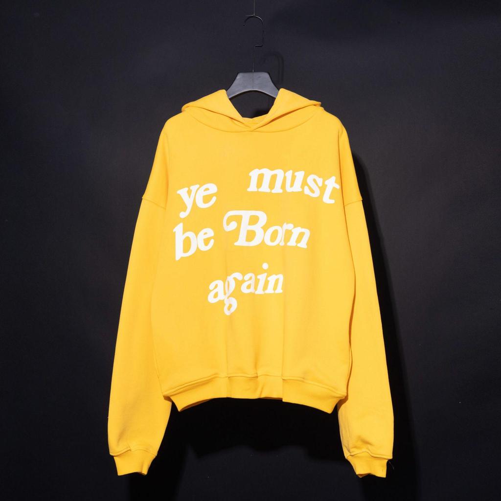 Trendy Multicolor Foam Letter Print Hoodie - Kanye Style