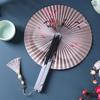 Chinese Style Portable Tassel Round Fan - Classical Hanfu Cheongsam Accessory for Women