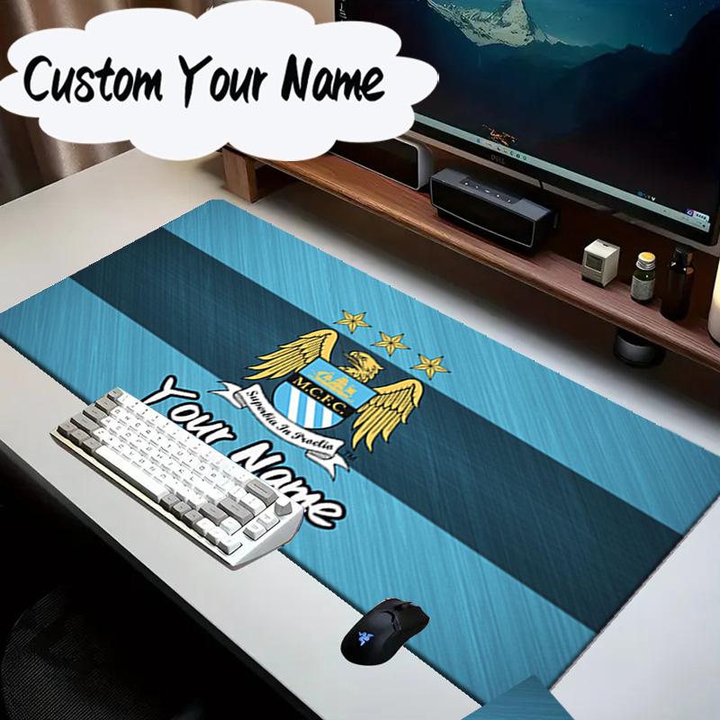 Custom Name Mouse pad Manchester City Crest Mouse pad, Gaming Mouse Pad, keyboard pad, Desk Decor for computer notebook Fan Birthday Gift