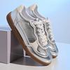Fashion Silver Vulcanized Sneakers Women Soft Sole Casual Sports Shoes Woman 2026 Spring Autumn Lightweight Non Slip Flat Shoes
