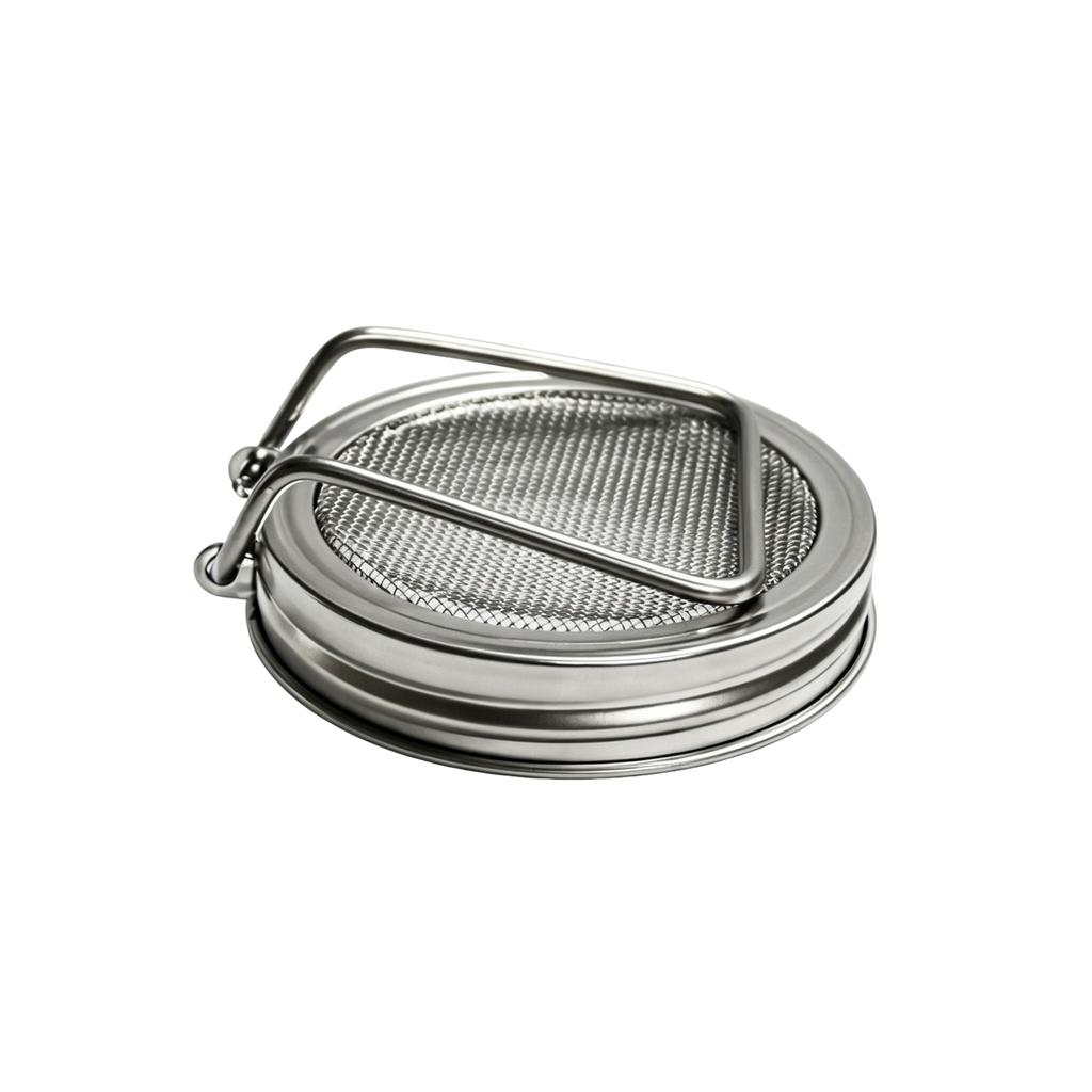 Stainless Steel Mason Jar Sprouting Lid Wide Mouth Mason Jar Screen Lid with Handle for Seed Sprouting and Filtering