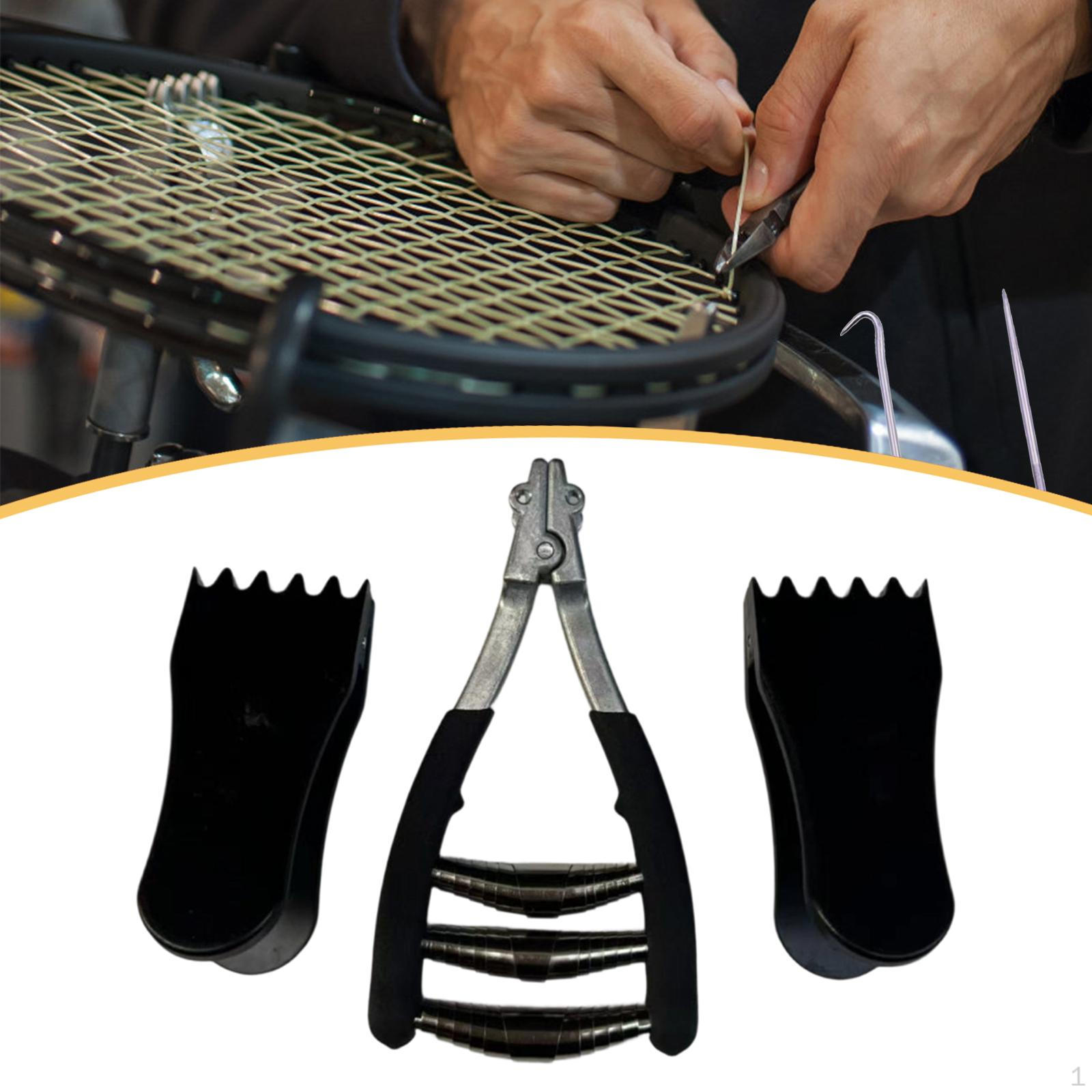 

Badminton Starting Clamp Stringing Tool Metal with Heavy Duty Spring Tennis Equipment 2Pcs