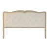 Čelo postele - dkd home decor - béžový polyester dub - 180x10x120 cm