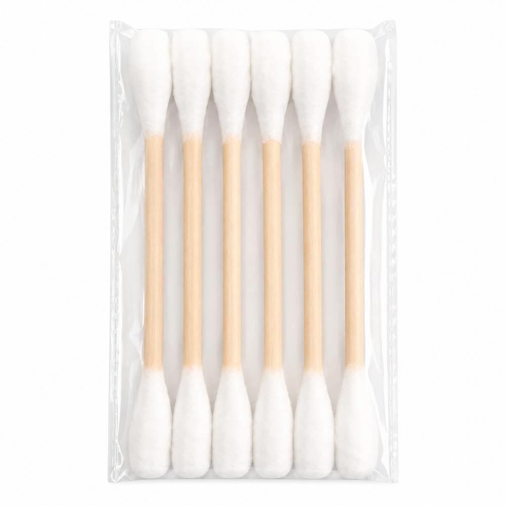 6pcs Wool Felt Cotton Swab Cat Teaser Toy Double End Bite Stick For Indoor Cats Interactive Chew Play Soft Touch Toy For Kittens