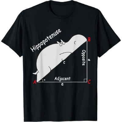 Hippopotenuse Hippopotamus Funny Math Geometry T-Shirt