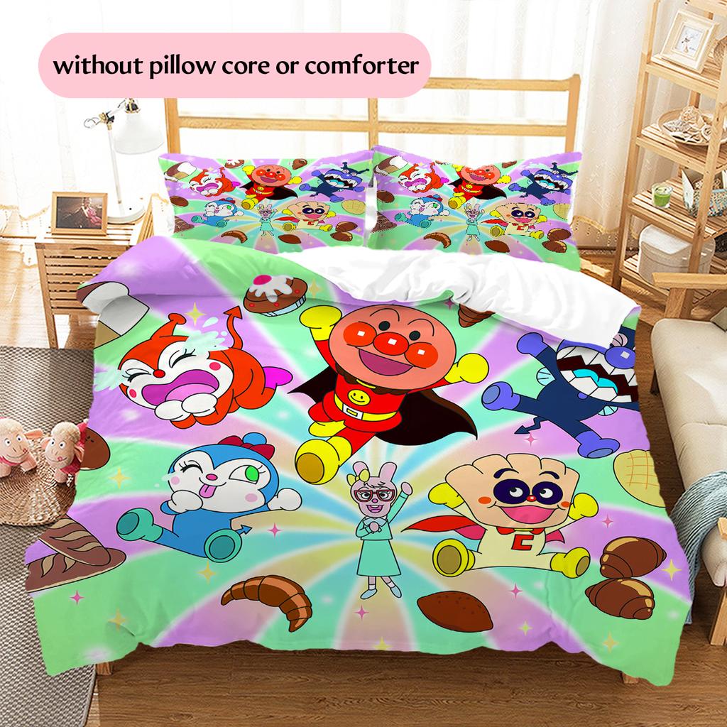 Anpanman Cute Style Bedding Set Duvet Cover Pillowcase No Filler, Soft Home Bedroom Decor, Perfect Gift for Fans.chl