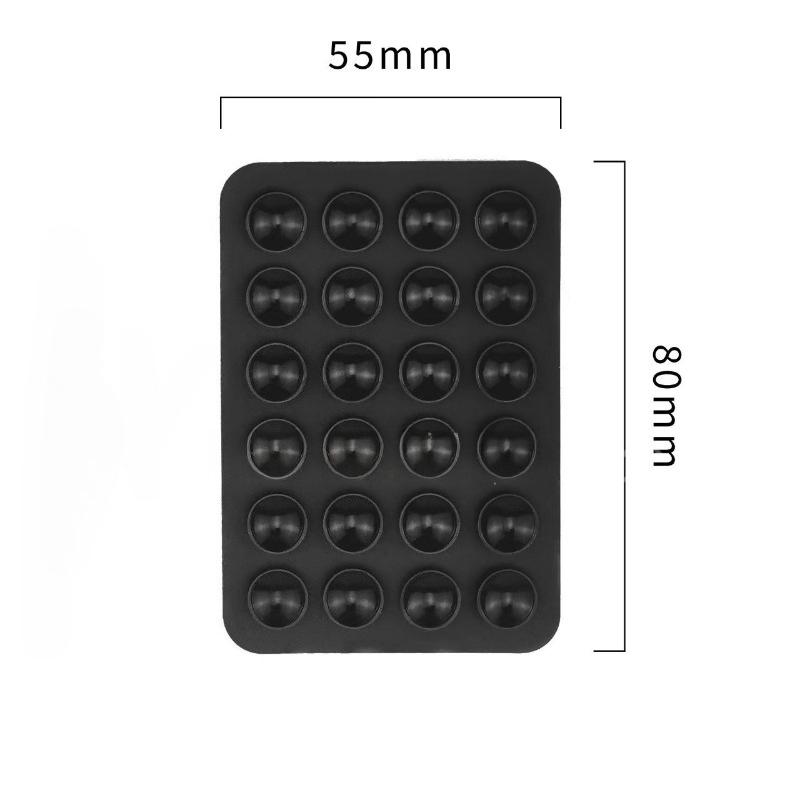 1pcs Multifunctional Mobile Phone Silicone Suction Cup 24 Square Mobile Phone Single-Sided Case AntiSlip Holder Mount Suction