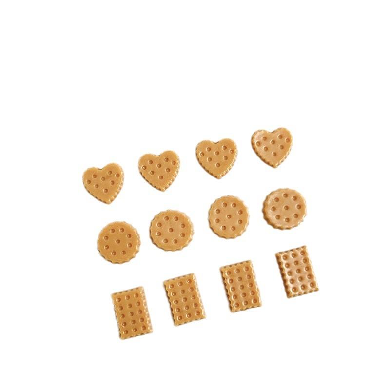 New Hot-Selling Realistic Food Play Glow-in-the-Dark Resin Cookie Accessories DIY Cream Glue Hair Clips Nail Art Decorations Wholesale