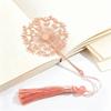 Elegant Hollow Tassel Book Markers Leaf Chinese Style Bookmark Metal Hollow Bookmark  Book Marking