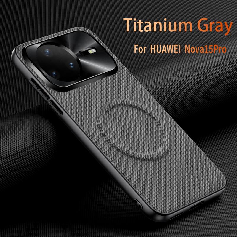 For Huawei Nova 15 Ultra Fabric Leather Lens Protection Case For Nova 15 Pro 14 Ultra 13 Pro For Magsafe Wireless Charging Cover