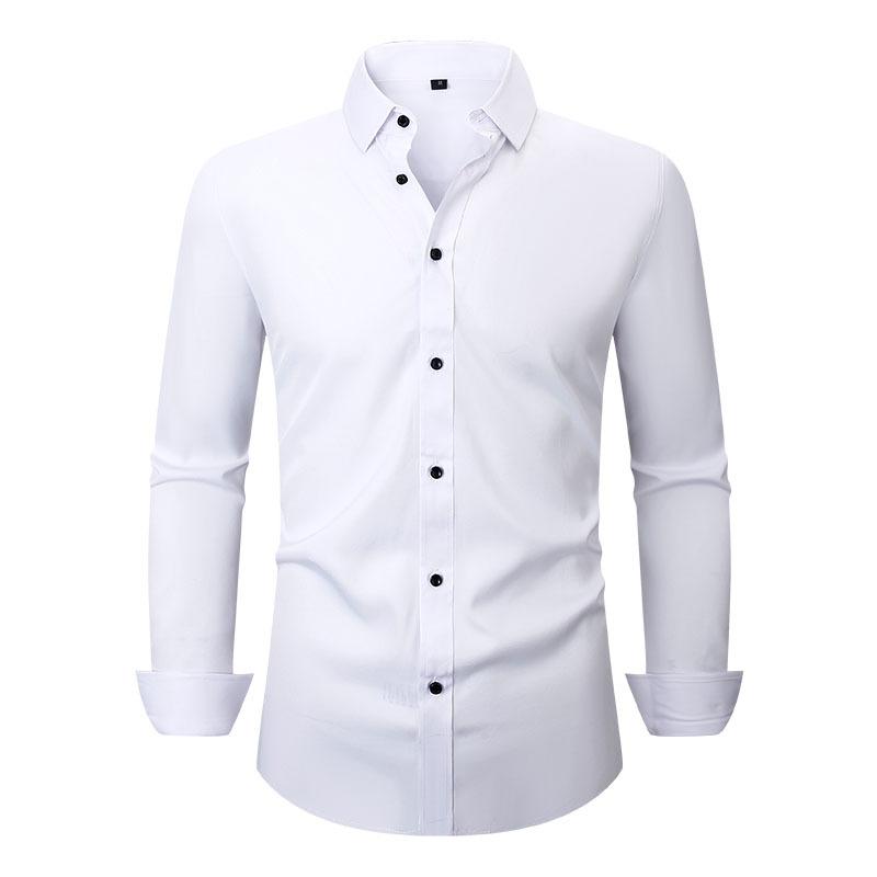 Men’s Wrinkle-Resistant Stretch Long Sleeve Dress Shirt