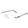 RSINC RimLess frame/eyeglass/Spectacle, Optical, Metal & Plastic For Men And Women, MC Gold Brown 31008 56-18-142 (IB-21) M1 Mechi