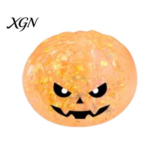 Soft TPR Decompression Cake Halloween Bun Squeeze Stress Ball, Slow Rising Toy with Steamer, Creative Gifts for Sensory Fidget Cute Ghost Faces,