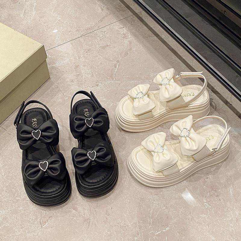 Women's High Heels 2025 High Quality Square Heels Mary Jane Bow Round Toe Buckle Dress Party Women's High Heels Chaussure Femme