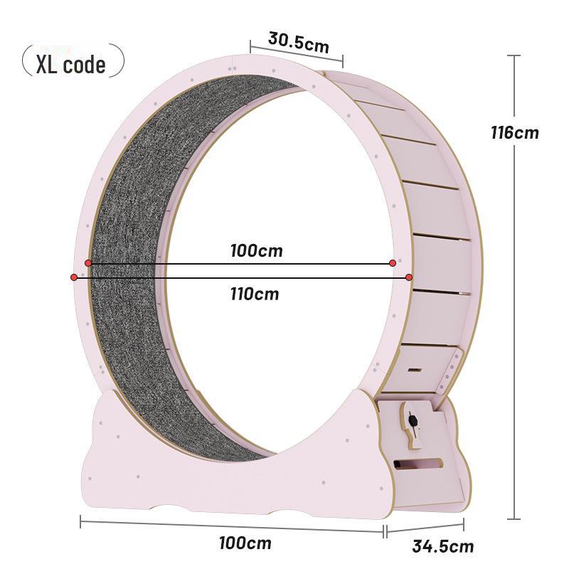 High-Fiber Silent Cat Treadmill: Colorful Noise-Reducing Fitness Wheel for Cats