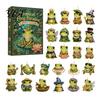 Festive Party Favors Frog Advent Calendar 2026, 24 Days Christmas Countdown with Pcs 2D Themed Ornaments Acrylic Ornaments, Cute Hanging Pendants for