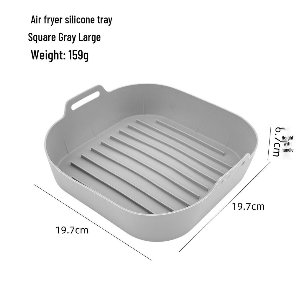 Air Fryer Silicone Baking Tray - Easy Clean, Round Silicone Mat for Household Use