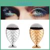 Shimmery Mermaid Scale Cosmetic Brush With Fish Tail Base Brush Rose Gold