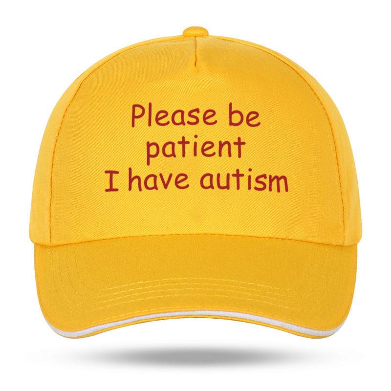 Please Be Patient I Have Autism Cap Baseball Cap Hat Outdoor Fish Women Printed Czapka Bonnet Spring Casual Unisexs cap