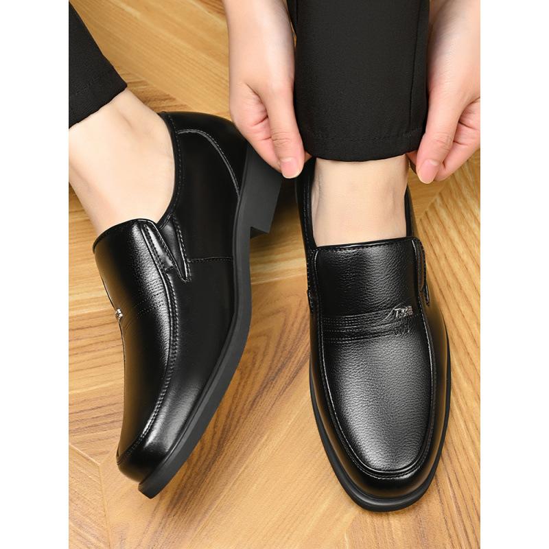Hy Woodpecker Autumn Men's Leather Shoes Leather Men's Shoes Business Dress High-end Cowhide Soft Sole Breathable Casual Dad