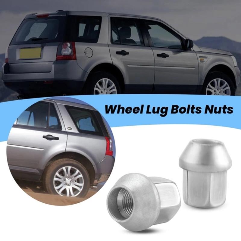Secure Locking Metal Wheel Lug Nuts Set, Rustproof for LR001381 SUVs, Enhances Vehicle Detailing, Rough Terrain Driving