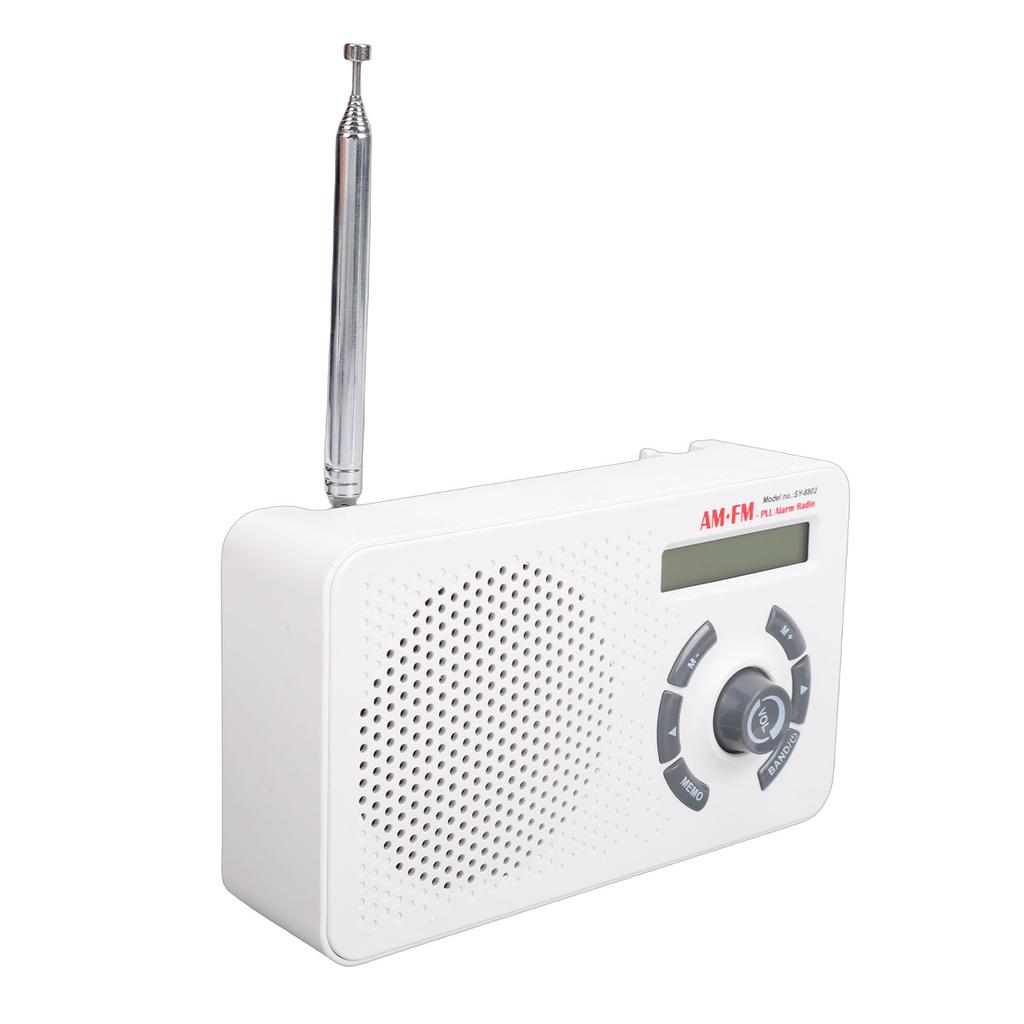 Radio Speaker AM FM LED Display with Earphone Port Portable for Home Beach Hot Tub Bathroom Outdoor