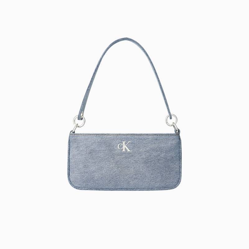 Calvin Klein Neue Mode Jeans Achselstoff Schultertasche Mittel Damen Taschen Hellblau 4F3217G-VGO