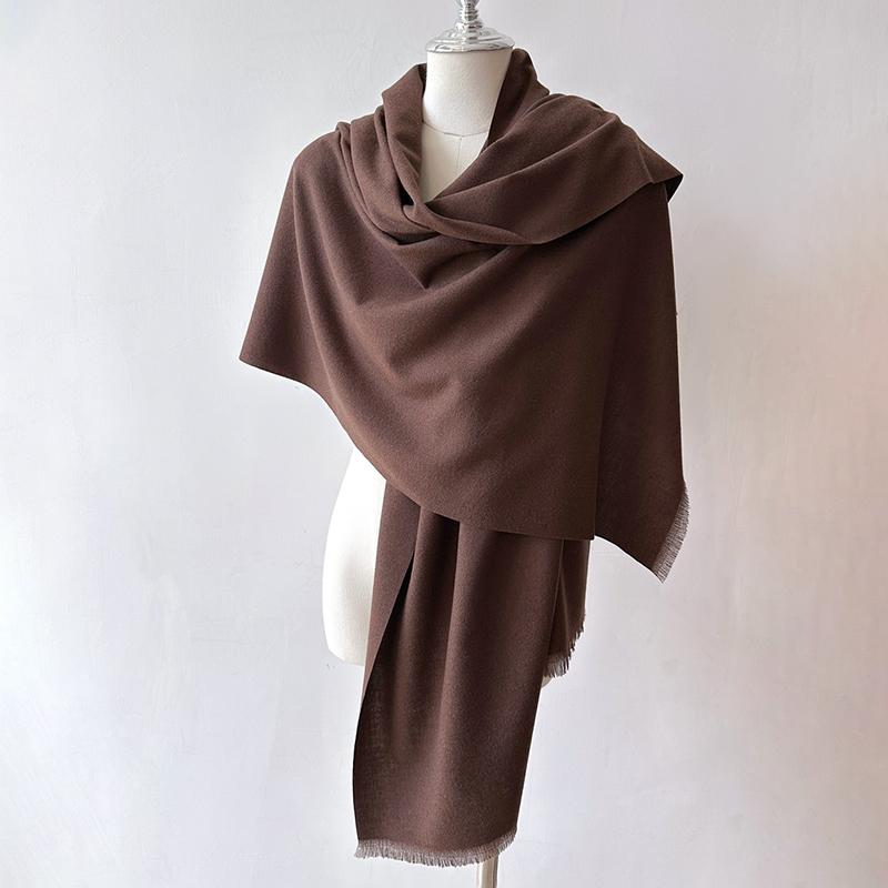 Fashion Winter Cashmere Scarf For Women Warm Solid Color Wraps Shawls Bandana Foulard Neckerchief Poncho Echarpe Pashmina Stoles