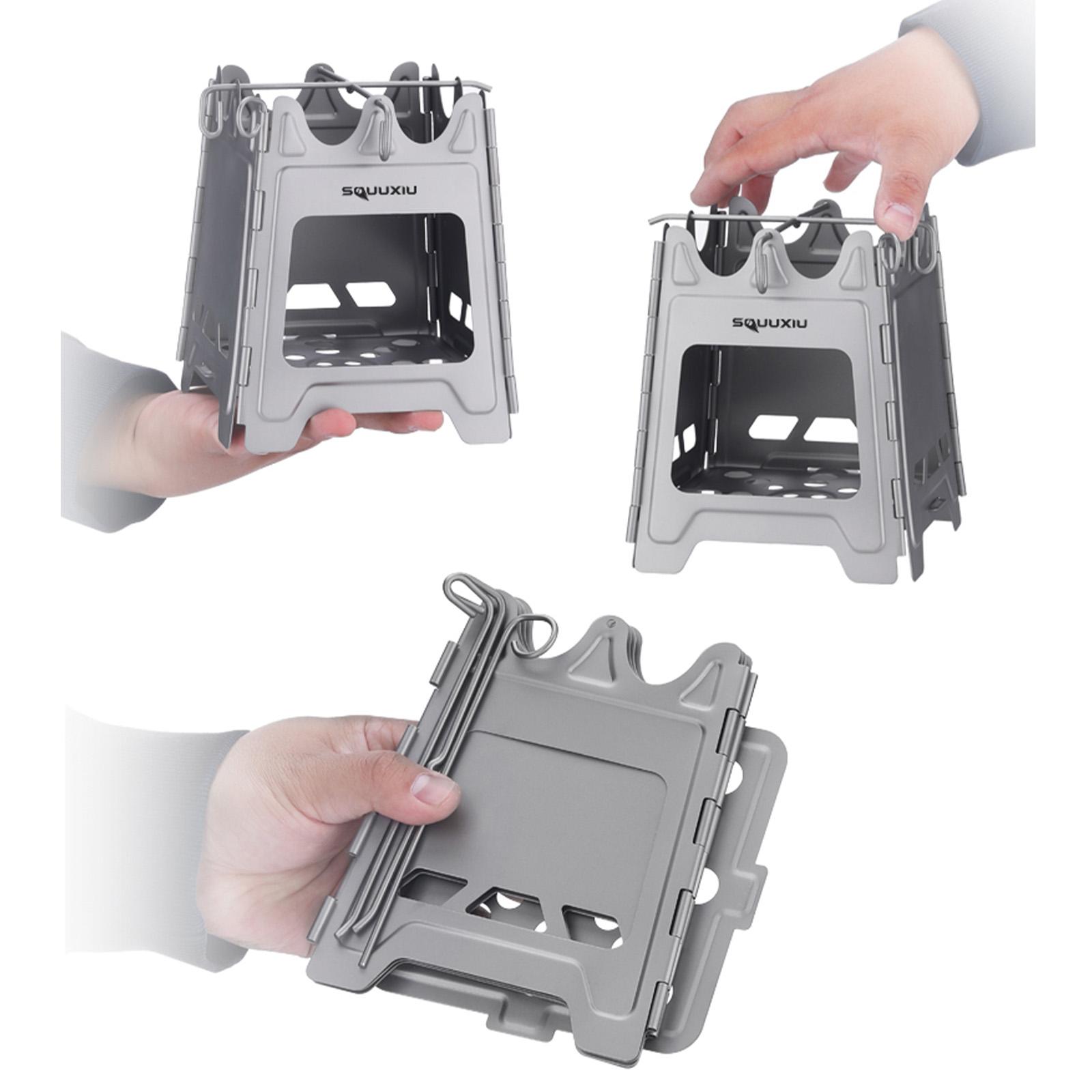 Уличные мини-костровища складная Ti костровая печь шарнирная дровяная печь для кемпинга — фото 7