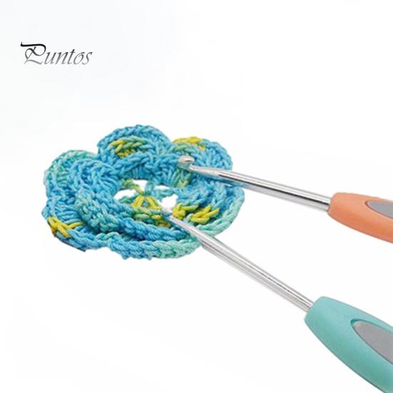 8Pcs Sweater Scarf DIY Crafts Crochet Hooks Plastic Handle Knitting Needles