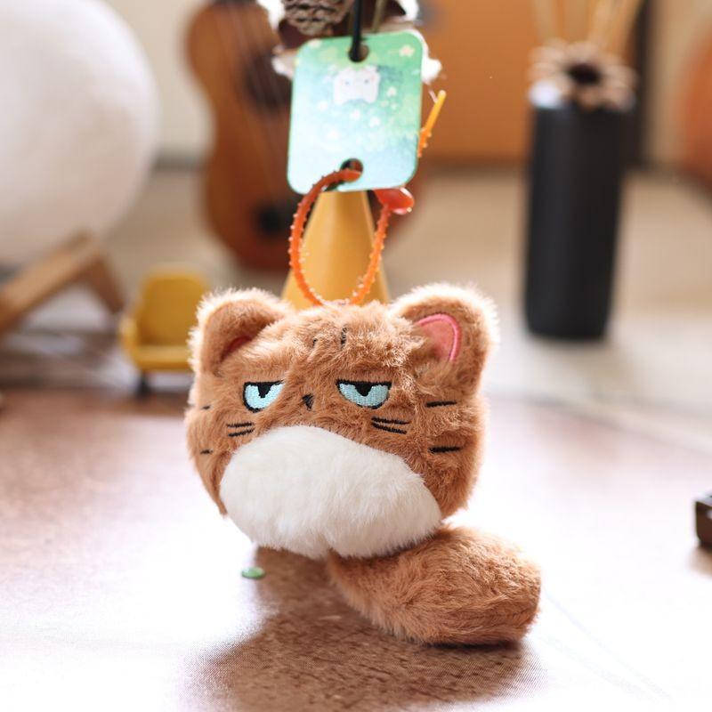 Animal Plush Cat Doll With Pp Cotton Filling For Bag Decoration And Gift