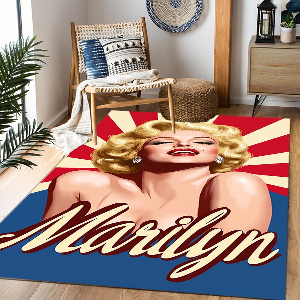 Tappeto da Pavimento Iconico Poster Marilyn Monroe Tappeto per Ufficio Perfetto per Ingresso Studio Soggiorni Camere da Letto Tappeto Antiscivolo Decorazione Ufficio Anime
