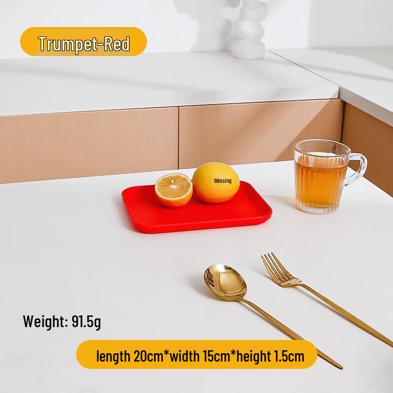 Rectangular Straw Tea & Storage Tray