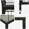 Outdoor Dining Set 5 Pcs Black Poly Rattan