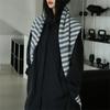 Cashmere Striped Scarf Plush Cape Wraps Simple Winter Shawl  Women/Men