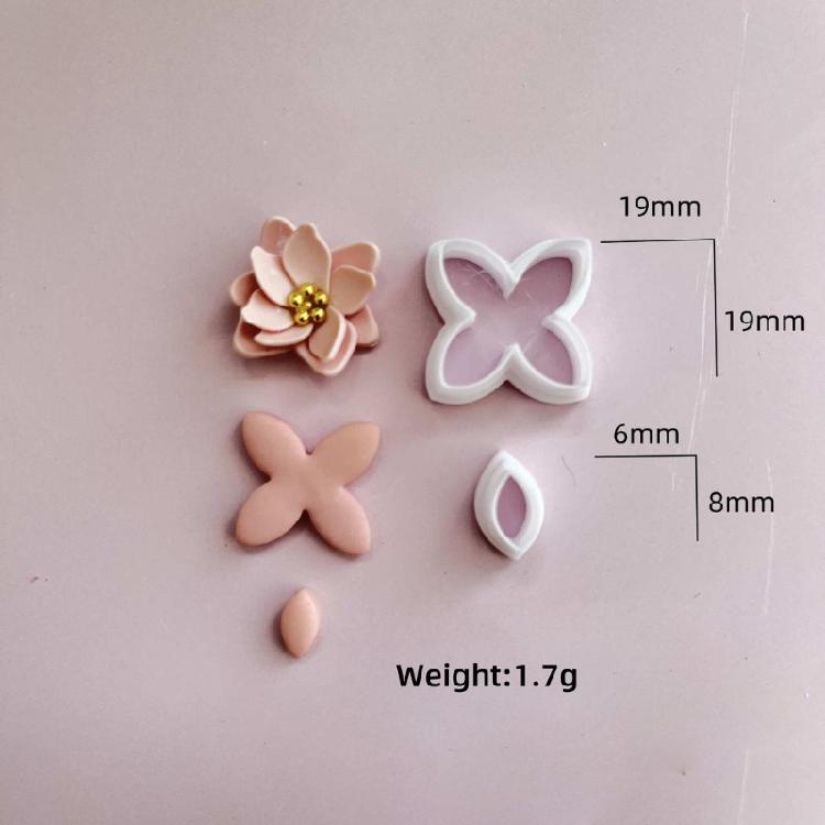 10Pcs Flower Petal Clay Cutter for Clay Earrings Jewelry Making, Geometric Flower Clay Earring Cutter Set