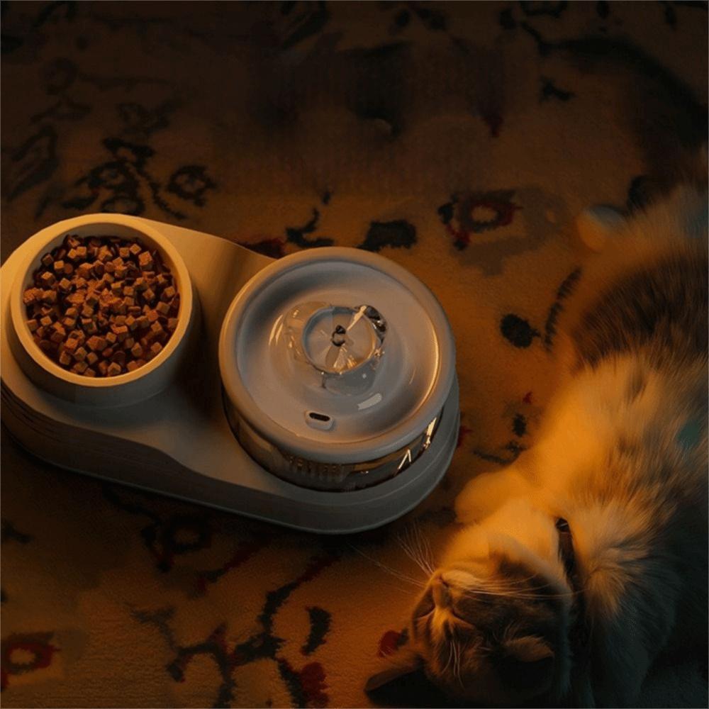 Mute 2-in-1 Pets Water Fountain Auto Filter Pet Water Dispenser Practical Pet Feeder  for Home