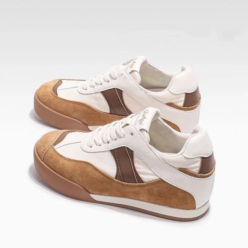 Blue sneakers women's new spring and summer platform German training shoes Waffle Forrest Gump shoes round head board shoes casual canvas shoes