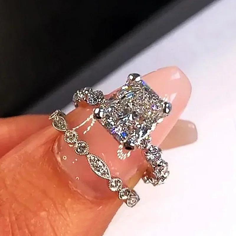 New 2-Piece Set Of Rings With European And American Style, Personalized Luxury, High-End Design, Temperament, And Trendy Jewelry