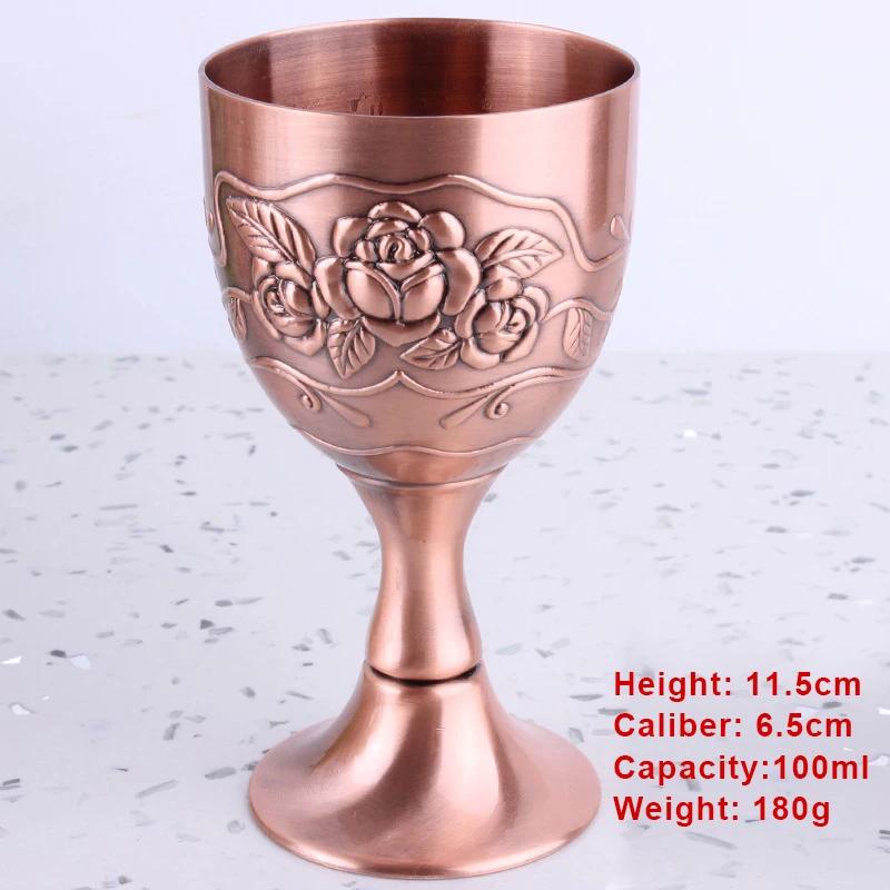 Europeisk Stil Vintage Snidad Vinglas Mini Kalk Pokal Wicca Altare Retro Spådomsprop Buddha Altare Handgjorda Hantverk