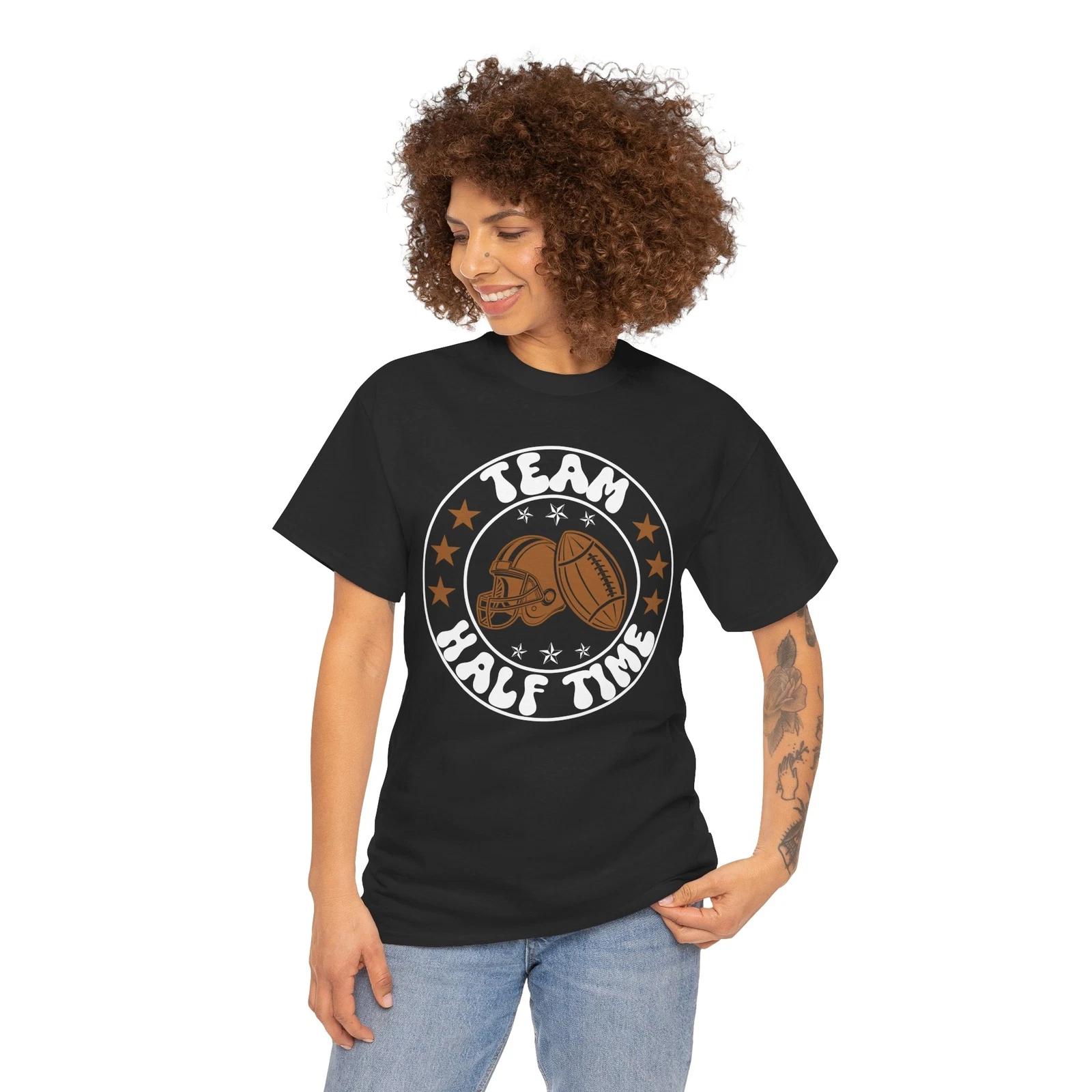 Team Halftime Super Bowl Football T-Shirt - Perfect Tee for the Wives 2XL