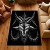 Dark Occult Baphomet Pentagram Art Indoor Rug Thick Nonslip Carpet For Hallway Doorway Kitchen Home Decor Birthday Gift