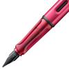 Lamy D09 Lightweight Aluminum Fountain Pen with Fiery Ergonomic Grip and Polished Steel Stitched Medium Ink Blue AL-star Nib, Width, Cartridge, T10,