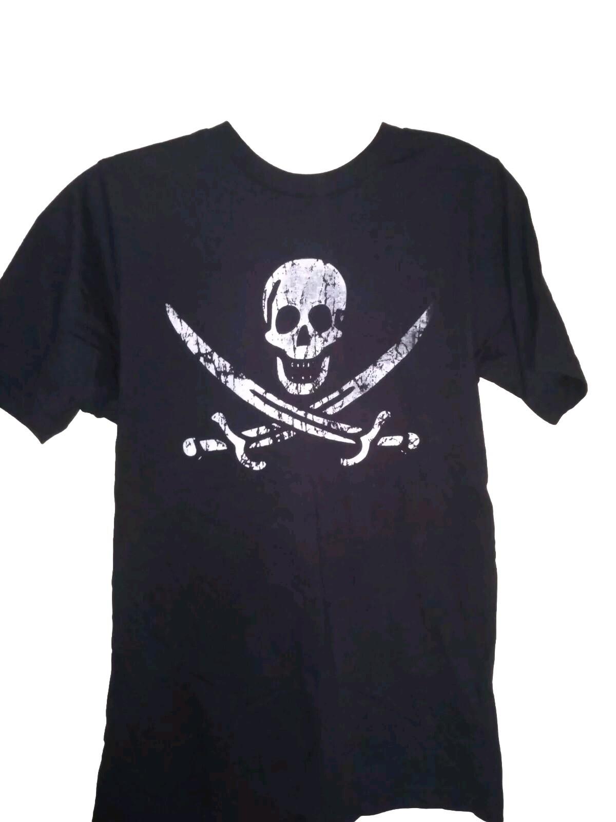 Pirate Flag Skull Swords T Shirt Vintage Small Punk Metal Goth Gothic Emo S разноцветный