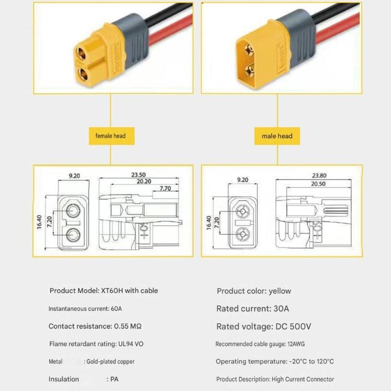 14AWG DC7909 Male Adapter Cable 30Cm/100Cm Power Supply Cord For Portable Power Station Solar Panel Connection