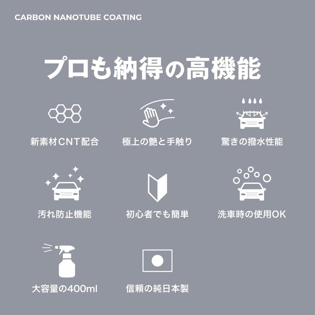 Coating Agent Car Shampoo Set Reto Made in Japan Large Capacity Shampoo Set with Next Generation Water Repellent Coating Paint Protection Carbon